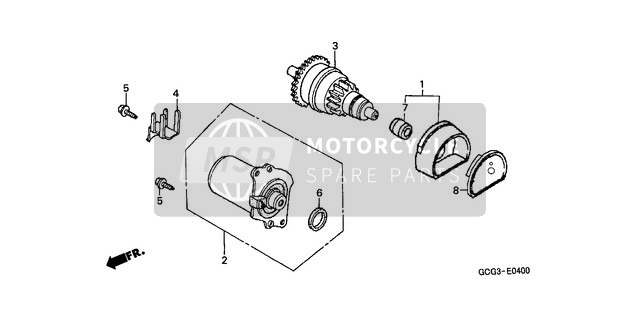 31200GBL770, Motor Unit, Starting, Honda, 0